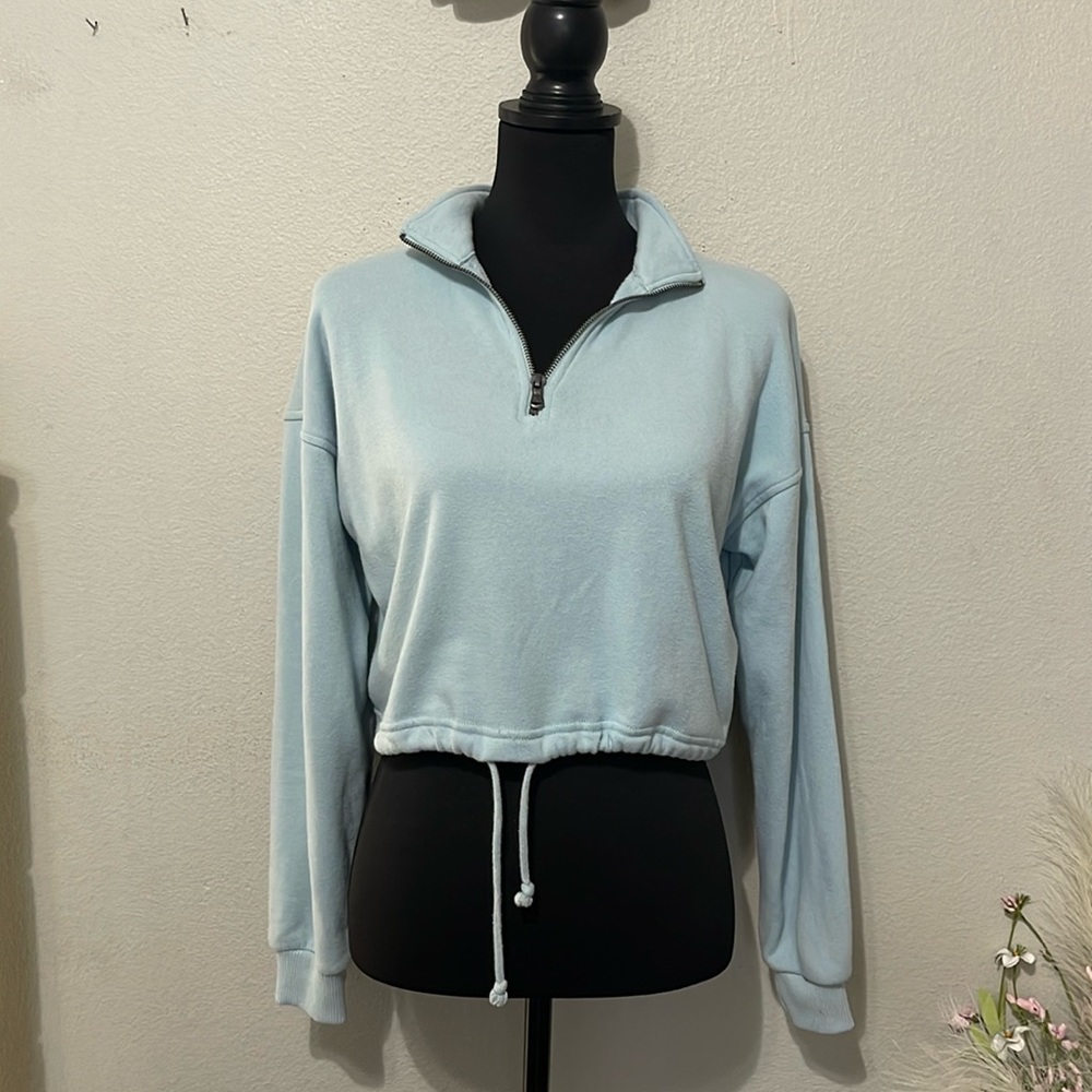 AMERICAN EAGLE QUARTER ZIP SWEATSHIRT